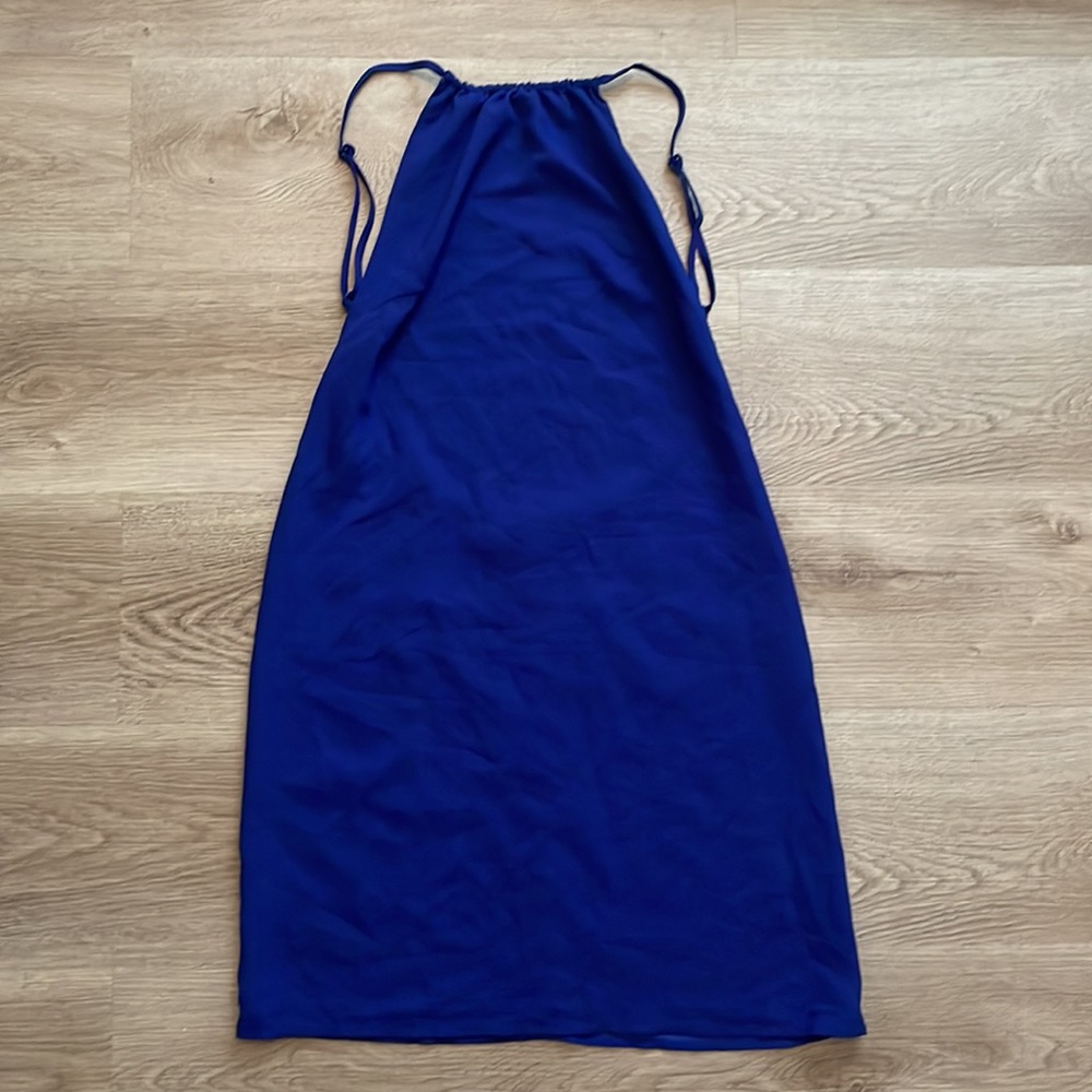 New TOBI High Neck Open Back Royal Blue Dress XS